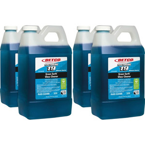Betco Green Earth FastDraw 19 Glass Cleaner - Concentrate - 67.2 fl oz (2.1 quart) - Pleasant Scent - Streak-free, Non-scratching, Fog-free, Fragrance-free, Butyl-free, Ammonia-free, Non-toxic, Haze-free - Blue