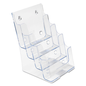 deflecto 4-Compartment DocuHolder, Booklet Size, 6.88w x 6.25d x 10h, Clear (DEF77901) View Product Image