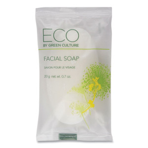 Eco By Green Culture Facial Soap Bar, Clean Scent, 0.71 oz Pack, 500/Carton (OGFSPEGCFL) View Product Image