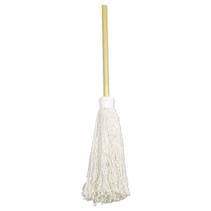 AbilityOne SKILCRAFT Deck Swab, 17" White Cotton Head, 60" Natural Wood Handle (NSN2248726) View Product Image