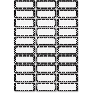 Ashley Dry Erase Black/White Dots Nameplate Magnets (ASH10080) View Product Image