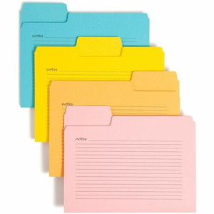 Smead SuperTab 1/3 Tab Cut Letter Recycled Top Tab File Folder - 8 1/2" x 11" - Top Tab Location - Assorted Tab Position - 11 pt. - 1 Plys - (SMD11650)