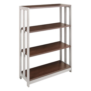 Linea Italia Trento Line Bookcase, Three-Shelf, 31.5w x 11.63d x 43.25h, Mocha