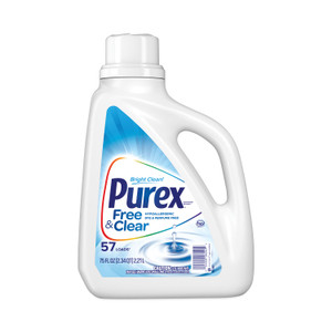 Purex Free and Clear Liquid Laundry Detergent, Unscented, 75 oz Bottle, 6/Carton