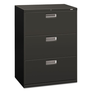 HON Brigade 600 Series Lateral File, 3 Legal/Letter-Size File Drawers, Charcoal, 30" x 18" x 39.13" (HON673LS) View Product Image