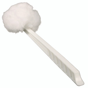 Impact Deluxe Toilet Bowl Mop, 10" Handle, 4.5" Mop Head, White, 25/Carton