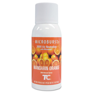Rubbermaid Commercial Microburst 3000 Refill, Mandarin Orange, 2 oz Aerosol Spray, 12/Carton