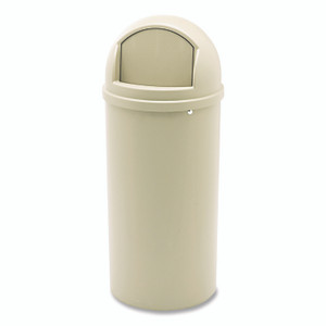 Rubbermaid Commercial Marshal Classic Container, 15 gal, Plastic, Beige