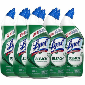 Lysol Bleach Toilet Bowl Cleaner - 24 fl oz (0.8 quart) - Disinfectant, Deodorize - Blue Bottle - (RAC98014CT)