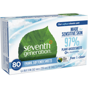 Seventh Generation Free & Clear Fabric Softener Sheets (SEV44930) View Product Image