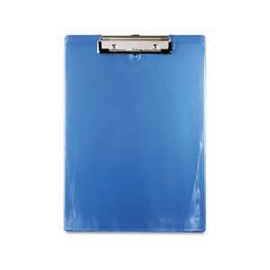 Saunders Recycled Plastic Clipboard, 0.5" Clip Capacity, Holds 8.5 x 11 Sheets, Ice Blue (SAU00439) View Product Image