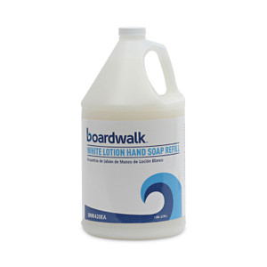 Boardwalk Mild Cleansing Lotion Hand Soap Refill, Cherry Scent, 1 gal Bottle, 4/Carton