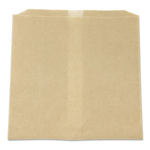 HOSPECO Waxed Napkin Receptacle Liners, 8.5" x 8", Brown, 500/Carton (HOS6802W) View Product Image
