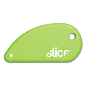 slice Safety Cutters, Fixed, Non Replaceable Micro Safety Blade, 0.1" Ceramic Blade, 2.4" Plastic Handle, Green (SLI00200) View Product Image