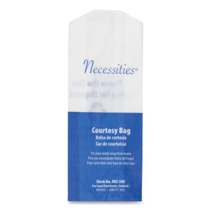 HOSPECO Feminine Hygiene Convenience Disposal Bag, 3" x 7.75", White, 500/Carton (HOSNEC500) View Product Image