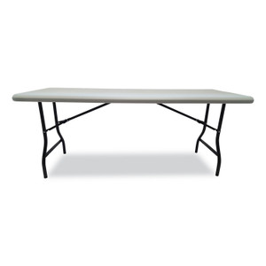 Iceberg IndestrucTable Industrial Folding Table, Rectangular, 72" x 30" x 29", Platinum (ICE65223) View Product Image