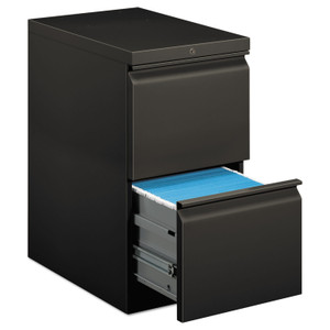 HON Brigade Mobile Pedestal, Left or Right, 2 Letter-Size File Drawers, Charcoal, 15" x 22.88" x 28" (HON33823RS) View Product Image