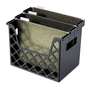 Officemate Recycled Desktop File Organizer, 3 Sections, Letter Size Files, 13.25" x 8.63" x 10.75", Black