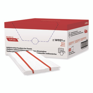 Cascades PRO Tuff-Job S900 Antimicrobial Foodservice Towels, 12 x 24, White/Red, 150/Carton