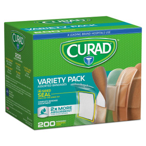 Curad Variety Pack Assorted Bandages, 200/Box (MIICUR0800RB) View Product Image