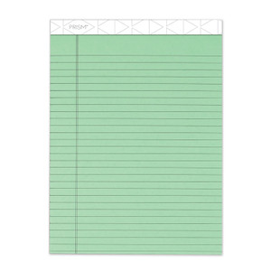 TOPS Prism + Colored Writing Pads, Wide/Legal Rule, 50 Pastel Green 8.5 x 11.75 Sheets, 12/Pack (TOP63190) View Product Image