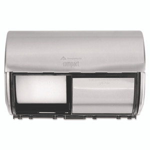 Georgia Pacific Professional Compact Coreless Side-by-Side 2-Roll Dispenser, 10.13 x 6.75 x 7.13, Stainless Steel