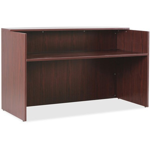 Lorell Essentials Series Front Reception Desk - x 1" Thickness Top, 42.5" Height x 72" Width x 36" Depth Desk - Finish: Mahogany Laminate - Durable - For Office