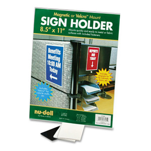 NuDell Acrylic Sign Holder, 8.5 x 11, Clear NUD37085 (NUD37085) View Product Image