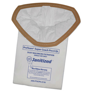 Janitized Vacuum Filter Bags Designed to Fit ProTeam Super Coach Pro 6/GoFree Pro, 100/Carton (APCJANPTSCP62) View Product Image