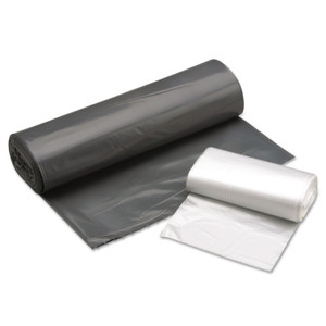 AbilityOne 8105015171358, SKILCRAFT High Density Coreless Roll Can Liners, 57 gal, 25.4 mic, 36" x 58", Gray, Perforated Roll, 100/Box