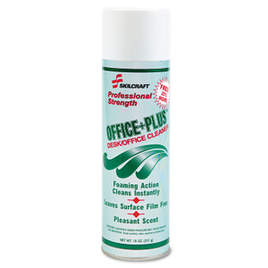 AbilityOne 7930015128969, SKILCRAFT Office Plus Desk/Office Cleaner, 18 oz Aerosol Spray, 12/Box