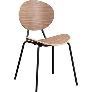 Lorell Bentwood Cafe Chairs - Plywood Seat Material - Plywood Back Material - Metal, Powder Coated Steel Frame Material - Walnut