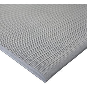 Genuine Joe Air Step Mat - Exercise - 60" Length x 36" Width x 0.375" Thickness - Rectangular - Vinyl Foam - Gray