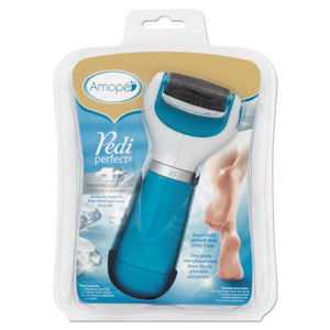 AMOPE Pedi Perfect Electronic Foot File, Blue/White (RAC93197) View Product Image