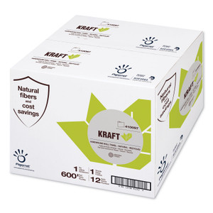 Papernet Heavenly Soft Hardwound Paper Towel, Kraft, 1-Ply, 7.8" x 600 ft, Brown, 12 Rolls/Carton (SOD410097) View Product Image