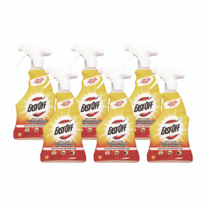 EASY-OFF Kitchen Degreaser, Lemon Scent, 16 oz Spray Bottle, 6/Carton