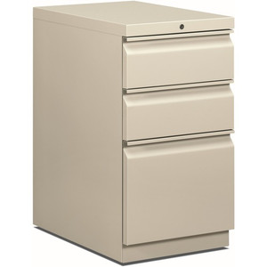 HON Brigade H33723R Pedestal - 28" Height x 15" Width x 22.9" Depth - 3 x Box, File Drawer(s) - Finish: Light Gray