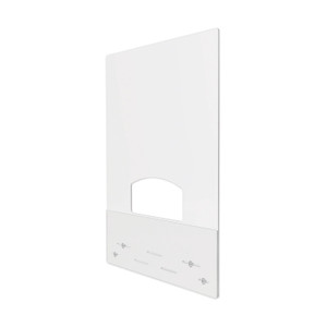 deflecto Mounting Safety Barrier with Pass Thru, 31.5" x 38", Polycarbonate, Clear, 2/Carton
