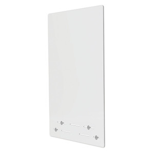 deflecto Mounting Safety Barrier with Full Shield, 23.75" x 31.75", Polycarbonate, Clear, 2/Carton