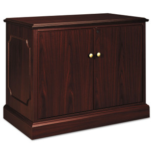 HON 94000 Series Storage Cabinet, 37.5w x 20.5d x 29.5h, Mahogany