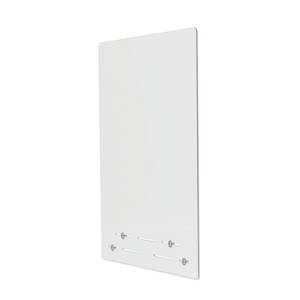 deflecto Mounting Safety Barrier with Full Shield, 23.75" x 31.75", Acrylic, Clear, 2/Carton
