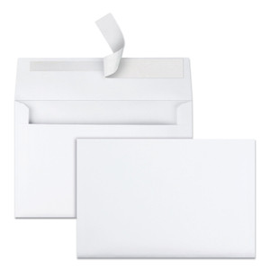 Quality Park Greeting Card/Invitation Envelope, A-9, Square Flap, Redi-Strip Adhesive Closure, 5.75 x 8.75, White, 100/Box