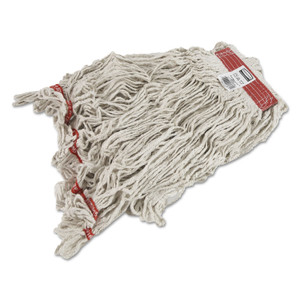 Rubbermaid Commercial Swinger Loop Wet Mop Heads, Cotton/Synthetic, White, Large, 6/Carton (RCPC113WHI) View Product Image