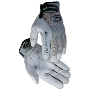 Caiman M.A.G. Gray Genuine American Deerskin Mechanics Glove  X-Large  Gray/Black (607-2970-Xl)