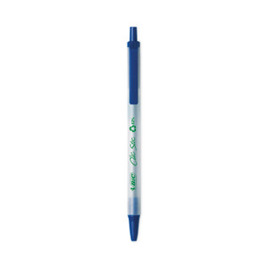 BIC ReVolution Clic Stic Ballpoint Pen, Retractable, Medium 1 mm, Blue Ink, Translucent Frost/Blue Barrel, 48/Pack