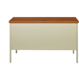 Lorell Fortress Series Oak Laminate Top Desk (LLR66947) View Product Image