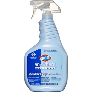 Clorox Company Sanitizing/Cleaner Spray, f/Hard Surfaces, 32oz, 216/BD (CLO01698BD) View Product Image