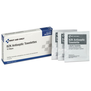 First Aid Only 10 Person ANSI Class A Refill, BZK Antiseptic Wipes, 10/Box (FAO12018) View Product Image