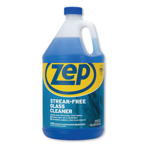Zep Commercial Streak-Free Glass Cleaner, Pleasant Scent, 1 gal Bottle, 4/Carton (ZPEZU1120128CT) View Product Image