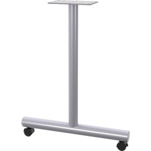 Lorell Tabletop Wheeled T-Leg Base - 27.7" Height, x 2" Diameter Caster - Material: Tubular Steel - LLR60610